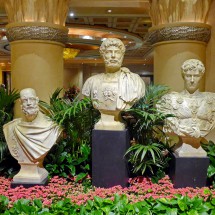 Three Roman effigies in Cesars Palace